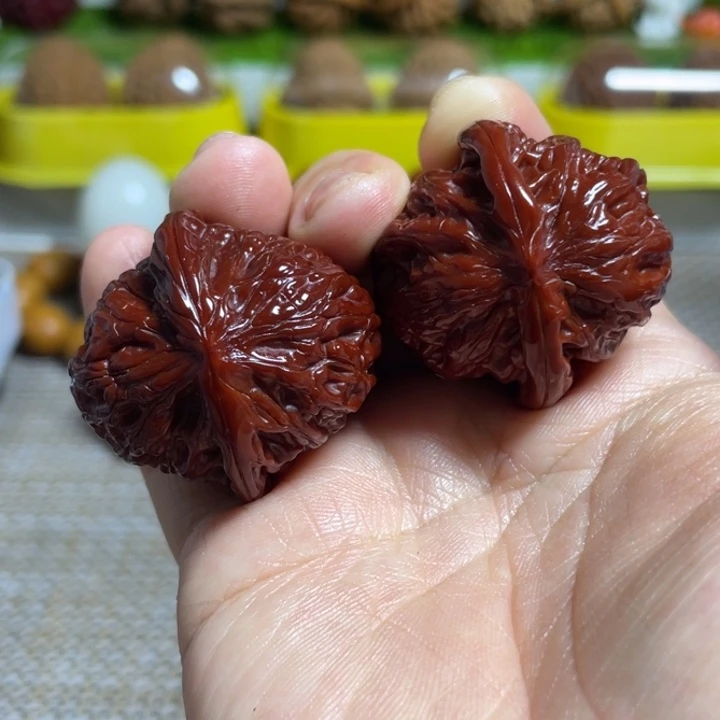 文玩核桃把件磨盘