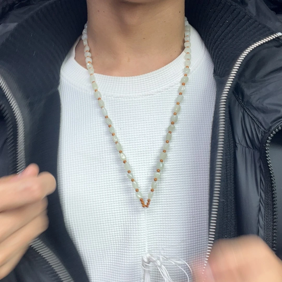 和田玉颈饰未镶嵌多样性钢板料链子