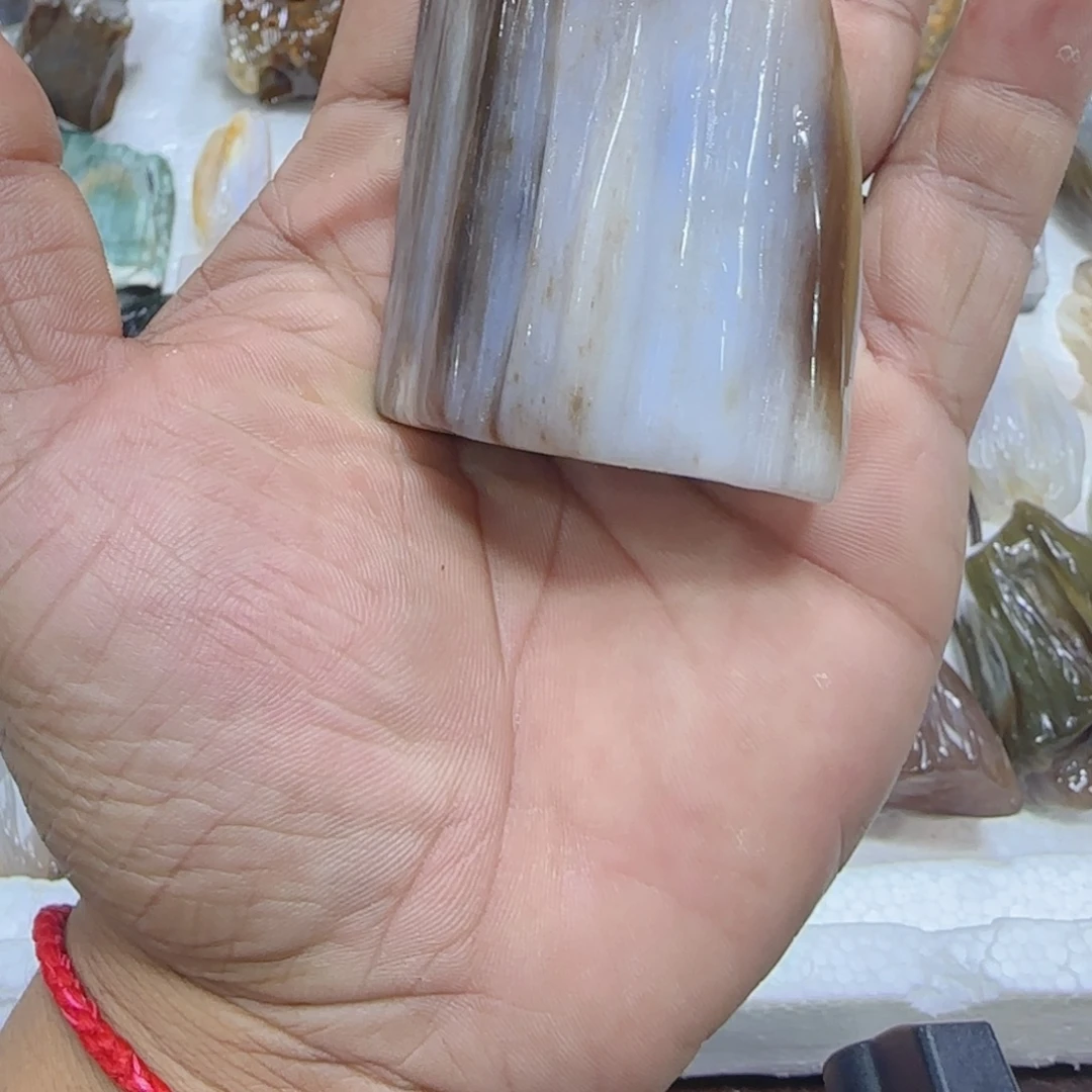 硅化玉未镶嵌手把