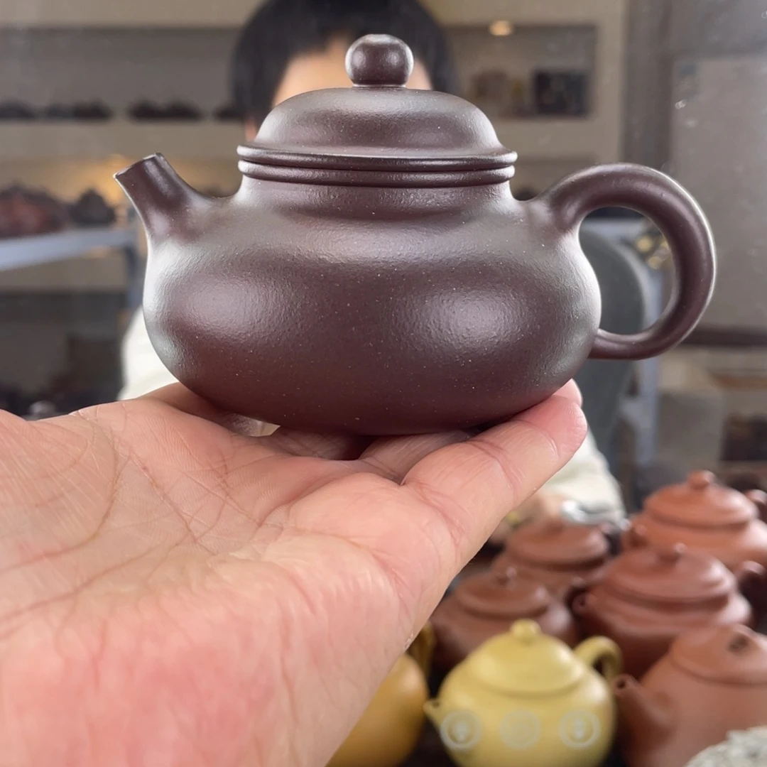 紫砂茶壶大水潭底槽清手磨料容天150cc