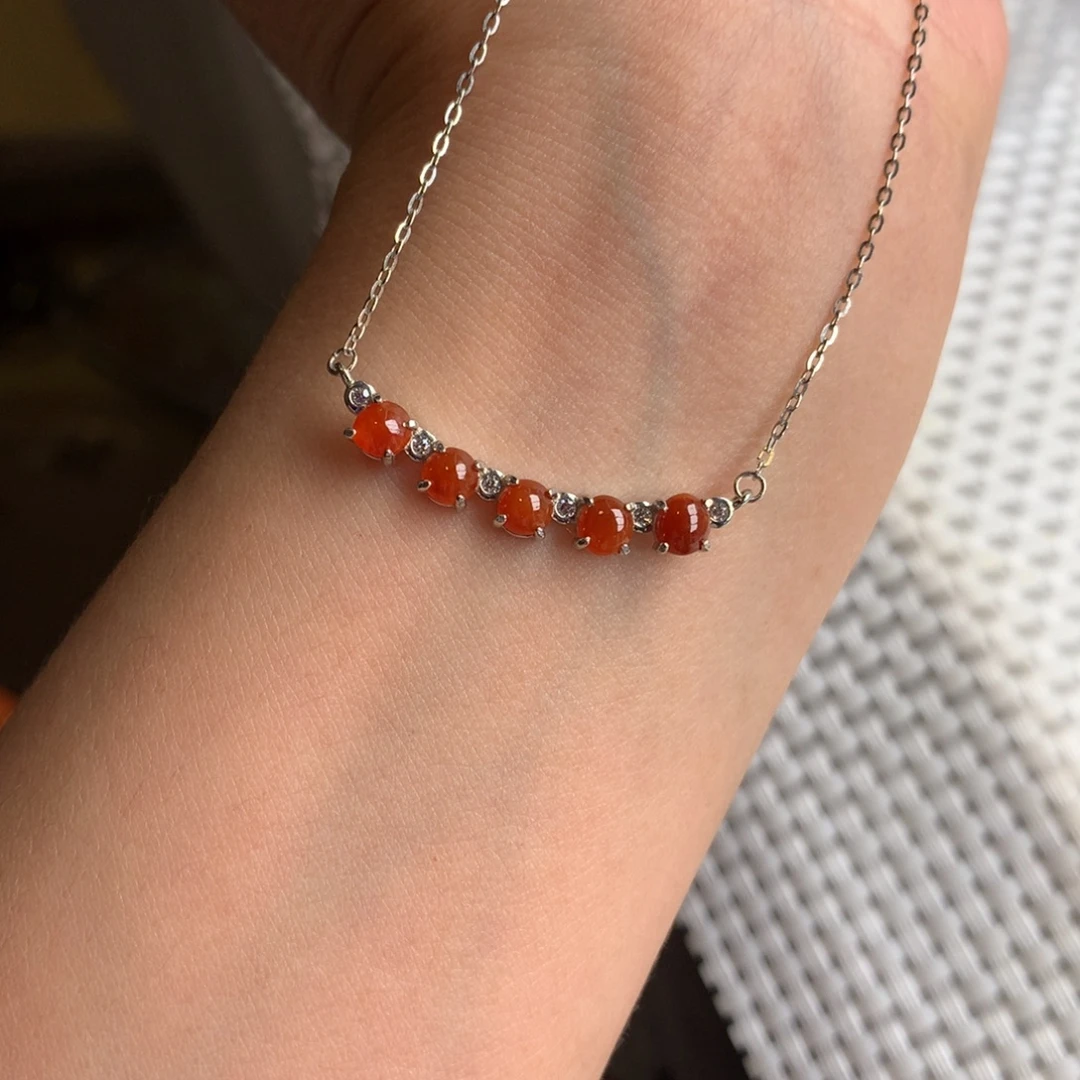 翡翠银S925镶嵌颈饰项链