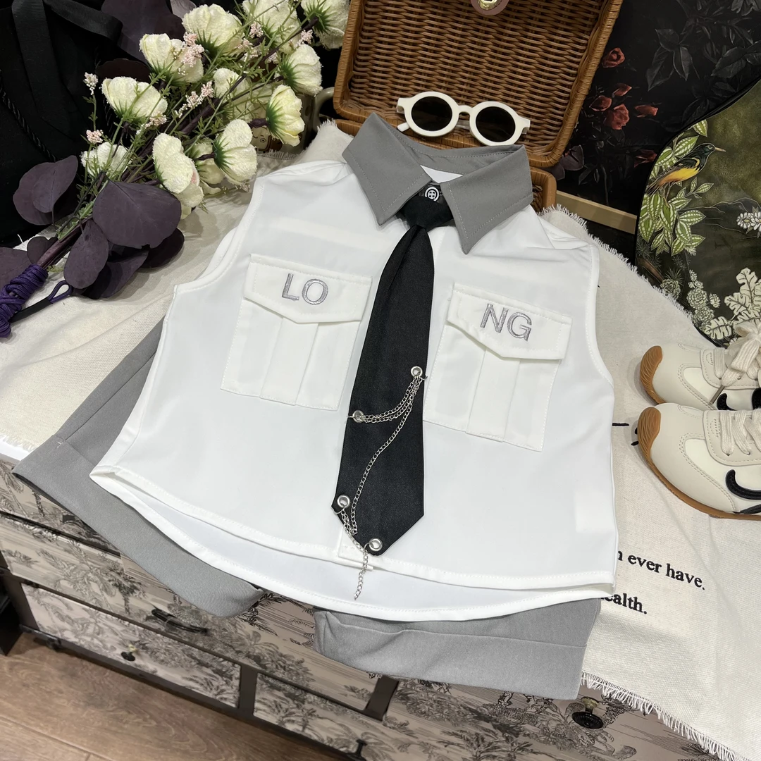 【星辰】儿童夏季新款时尚休闲百搭洋气韩版帅气夏款套装25L398