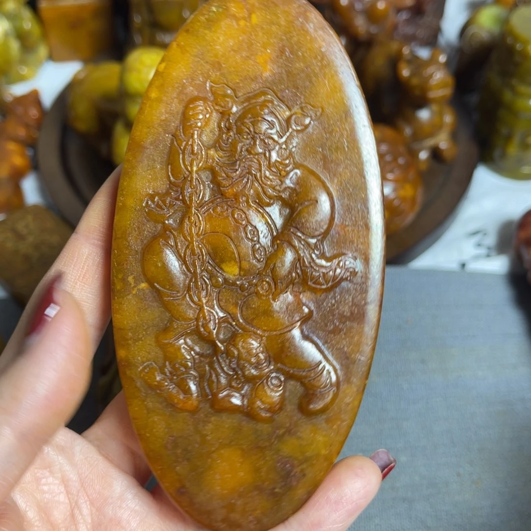 蛇纹石玉合金颈饰