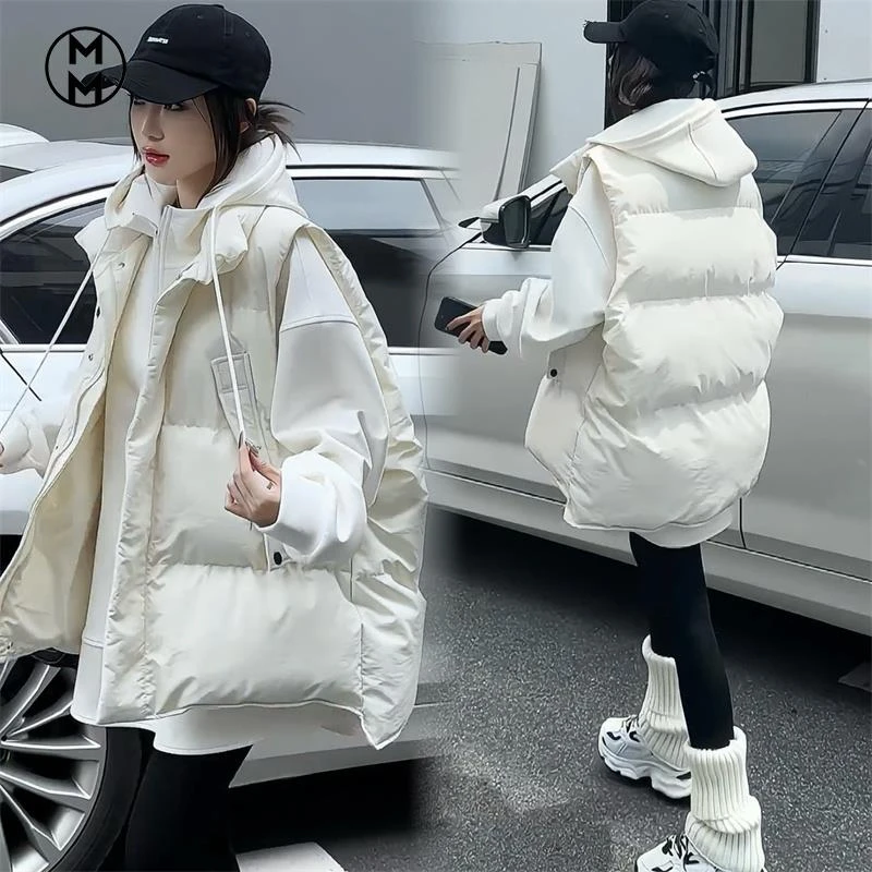 欧货新棉马甲女中长款秋冬爆款立领休闲百搭保暖马夹坎肩
