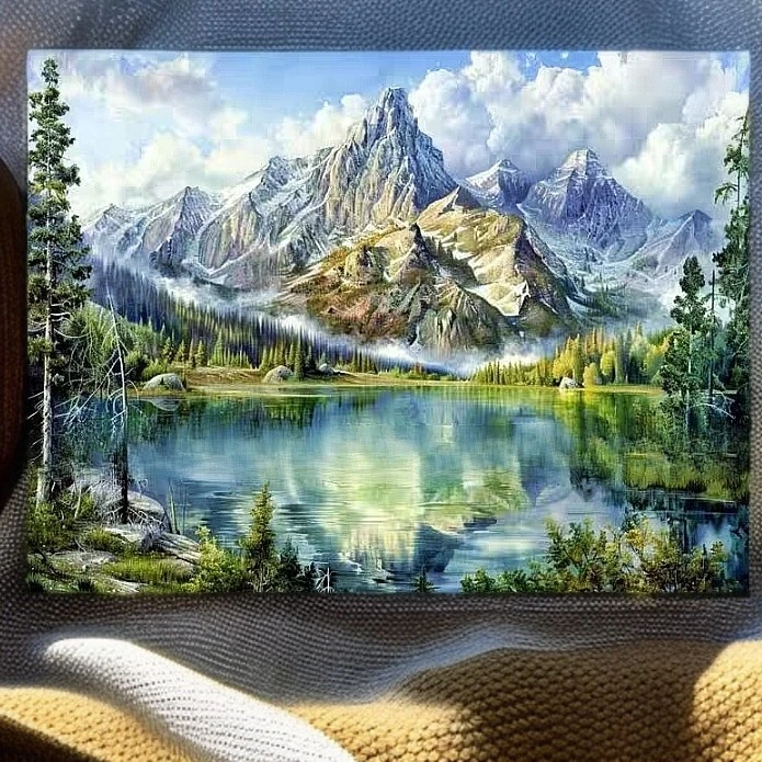 DMC十字绣-轻奢名画金山聚宝盆