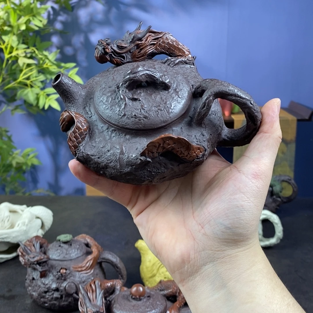 上***n茶壶紫砂紫砂 龙壶
