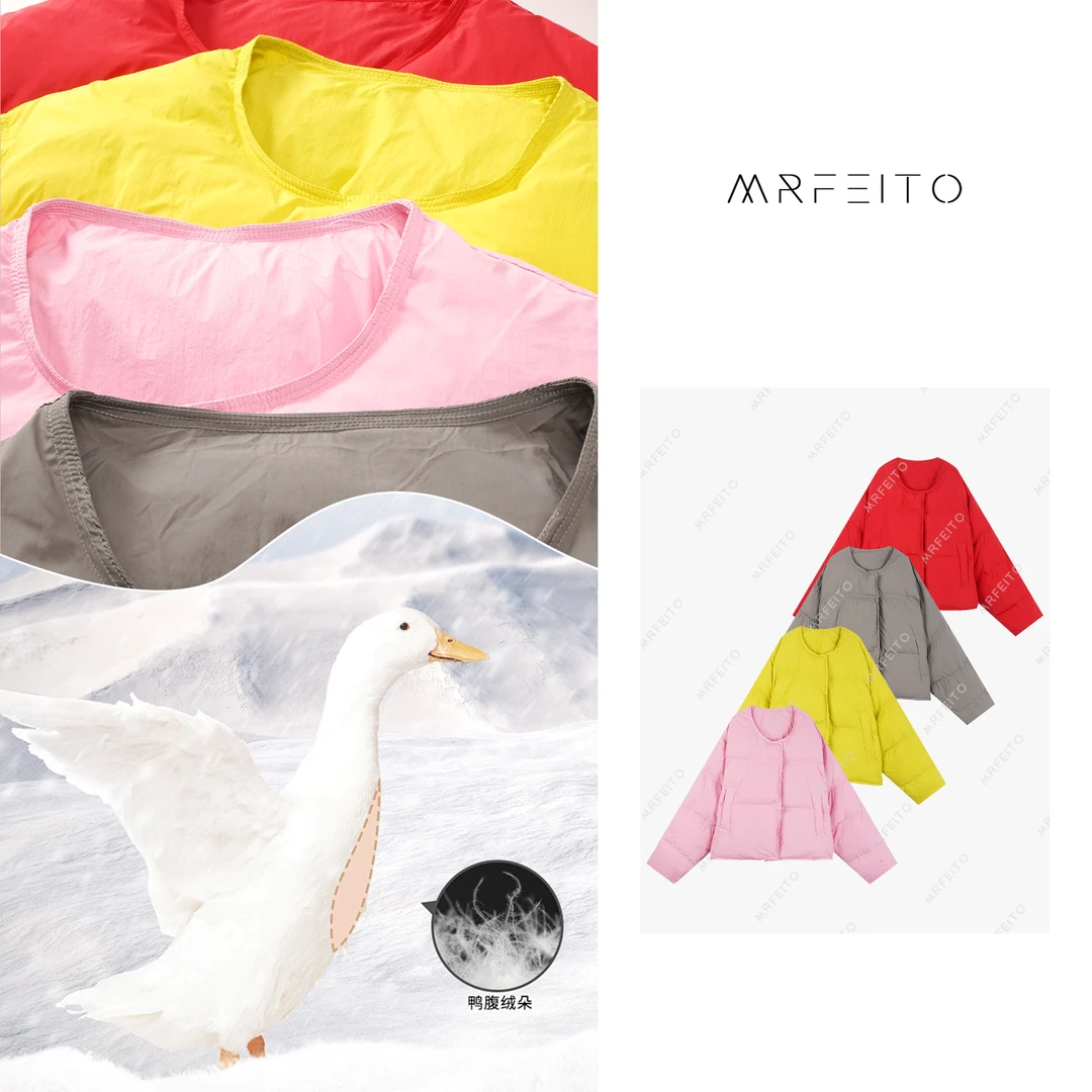 冬季保暖方格时尚休闲女士羽绒服H87YR01D30313