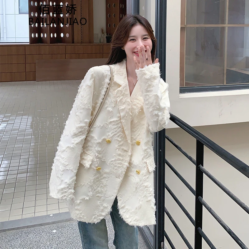 韩版时尚设计感气质西装外套女2025年春季新款法式超好看显瘦上衣