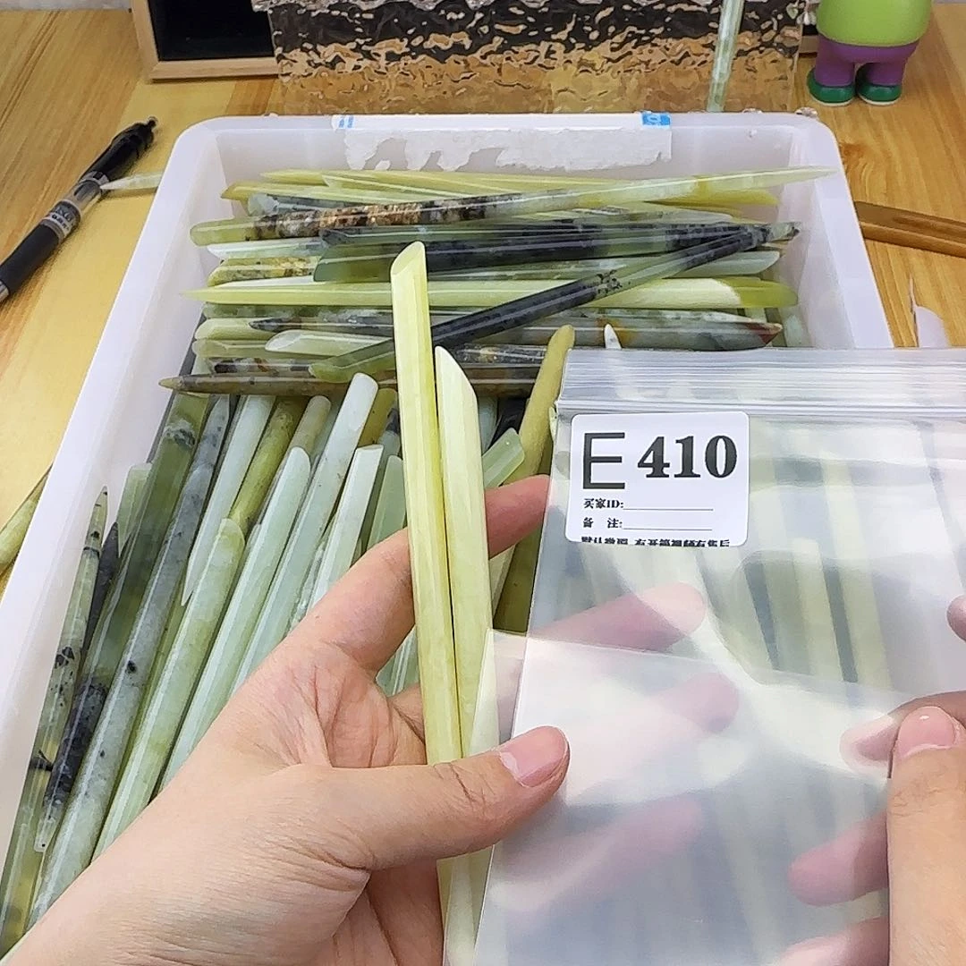 蛇纹石玉发饰合金嘿*嘿