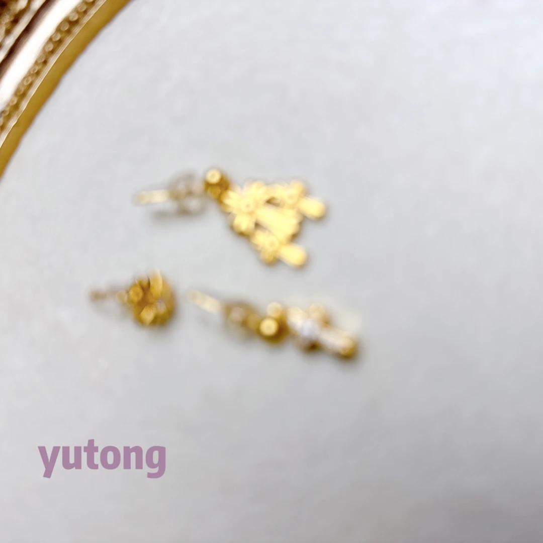 铜合金锆石耳饰 【雨桐轻奢饰品】设计款耳环YT00055