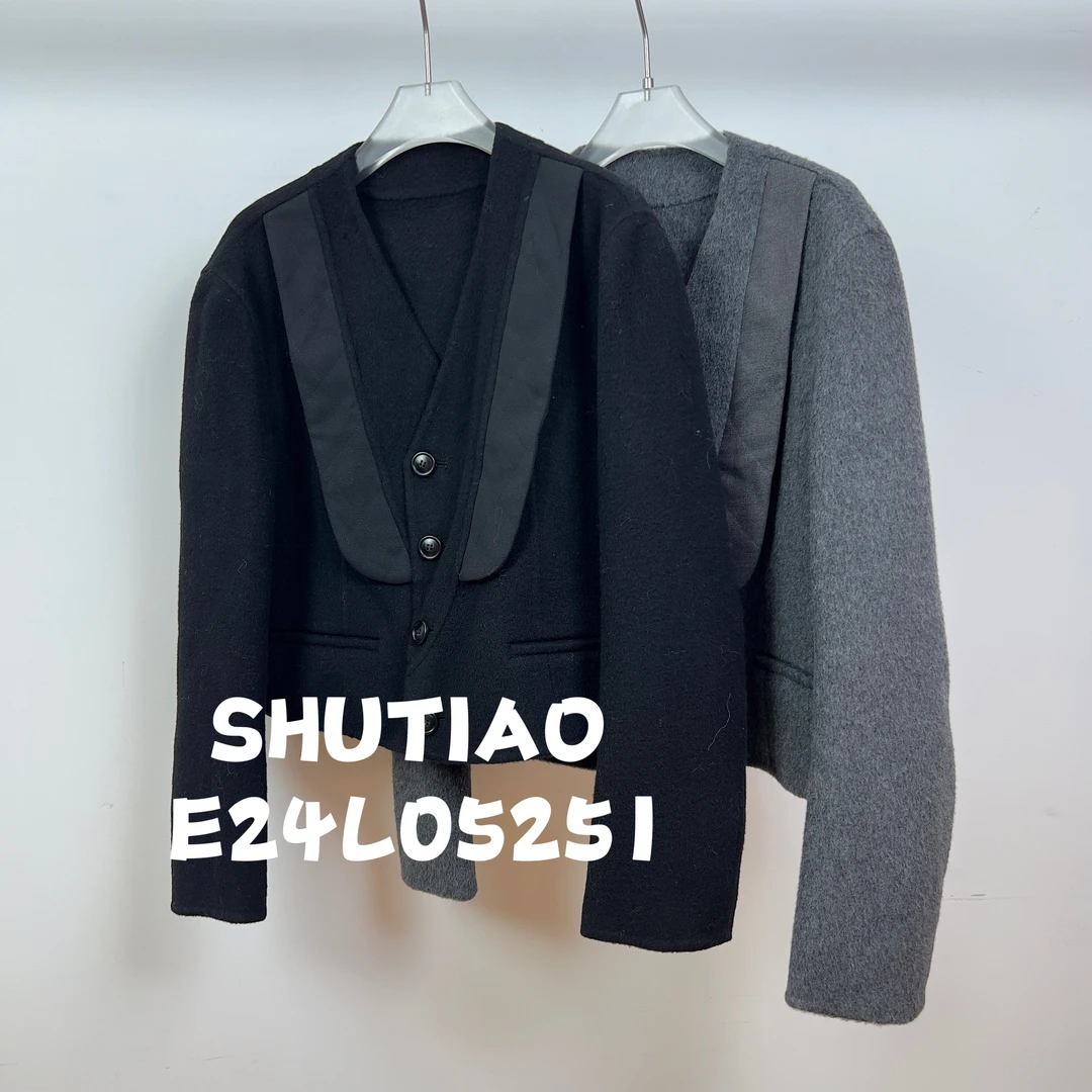 【SHUTIAO】2024秋冬：新款小众设计款外套E24L05251