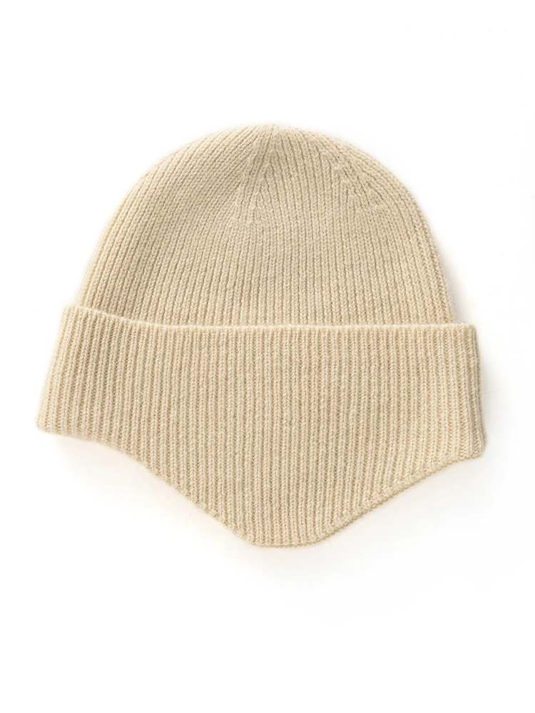 ZD-266# 山羊绒护耳帽男女通用抽条包头帽秋冬加厚851