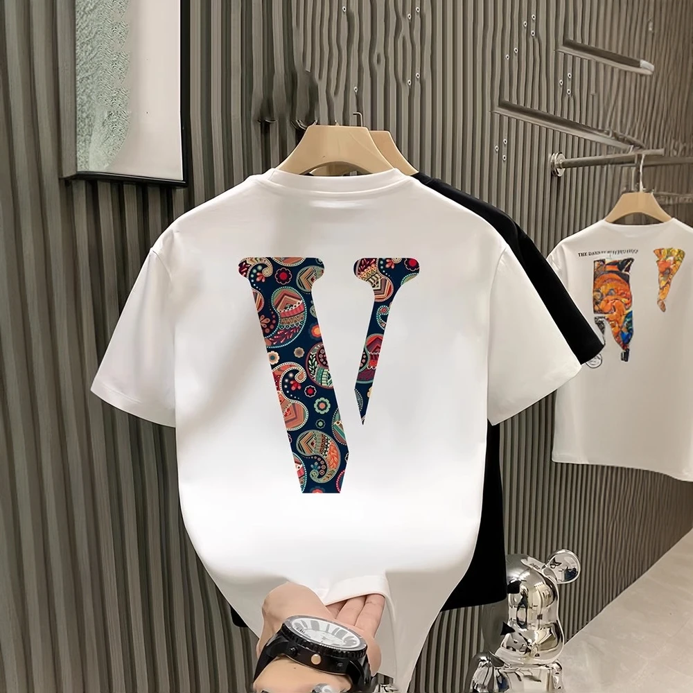 夏季男士短袖潮流新款百搭帅气减龄休闲圆领趣味印花纯棉T恤上衣