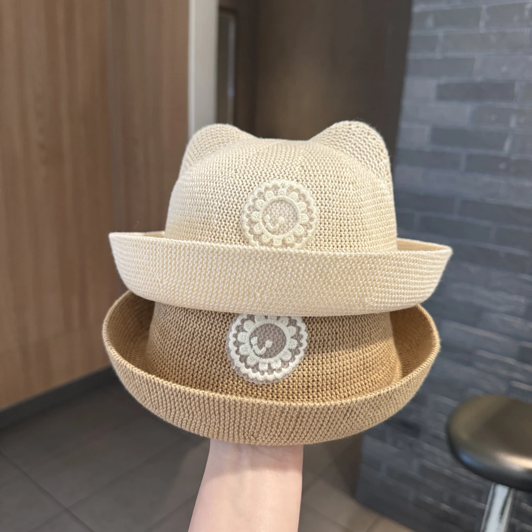 宝宝帽子韩版儿童春秋猫耳朵盆帽可爱超萌婴幼儿洋气英伦圆顶礼帽