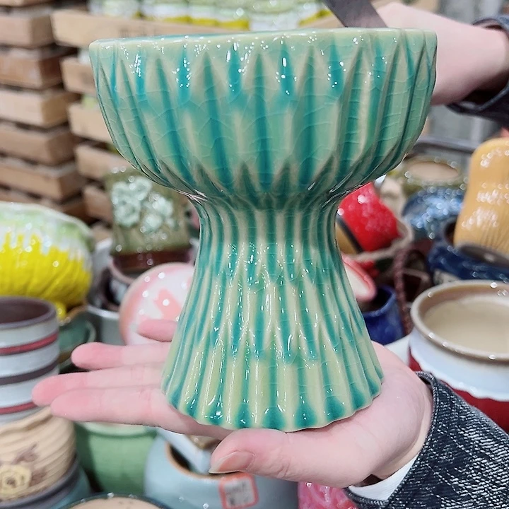 有孔，凑单福利满10元发货陶瓷多肉花盆！