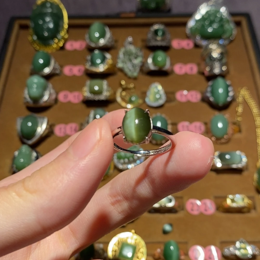 和田玉（碧玉）未镶嵌戒指