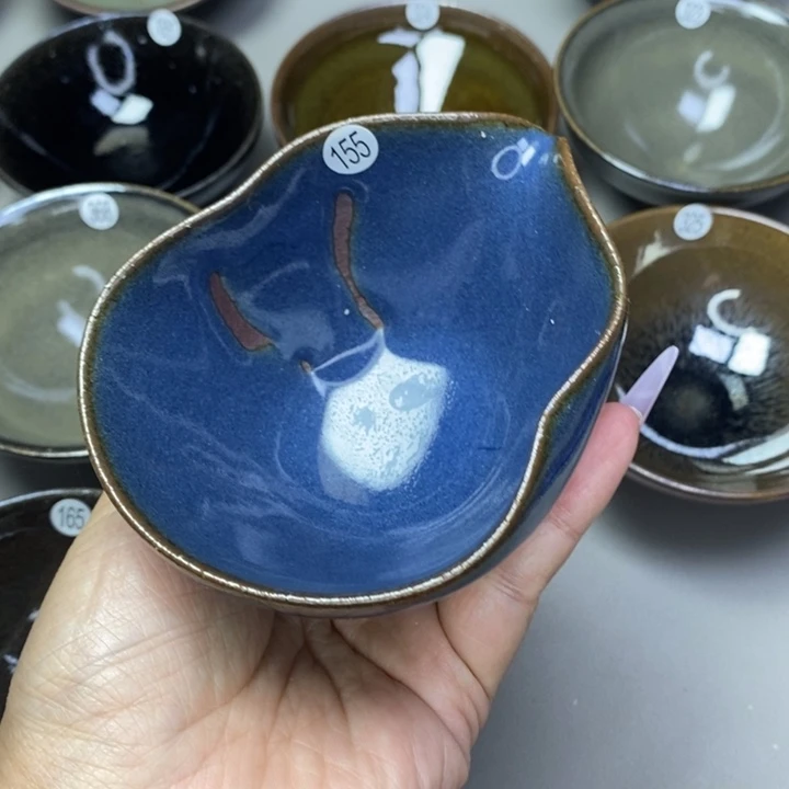 茶盏借*年建窑建盏柴烧主人杯微瑕
