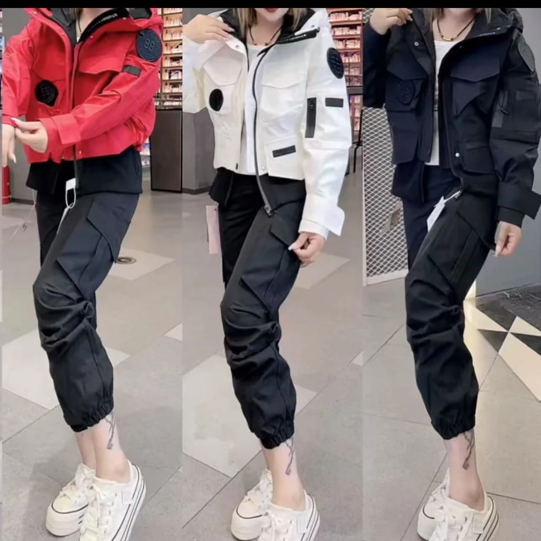 8928春季新款圆标帽版二棉外套时尚洋气百搭