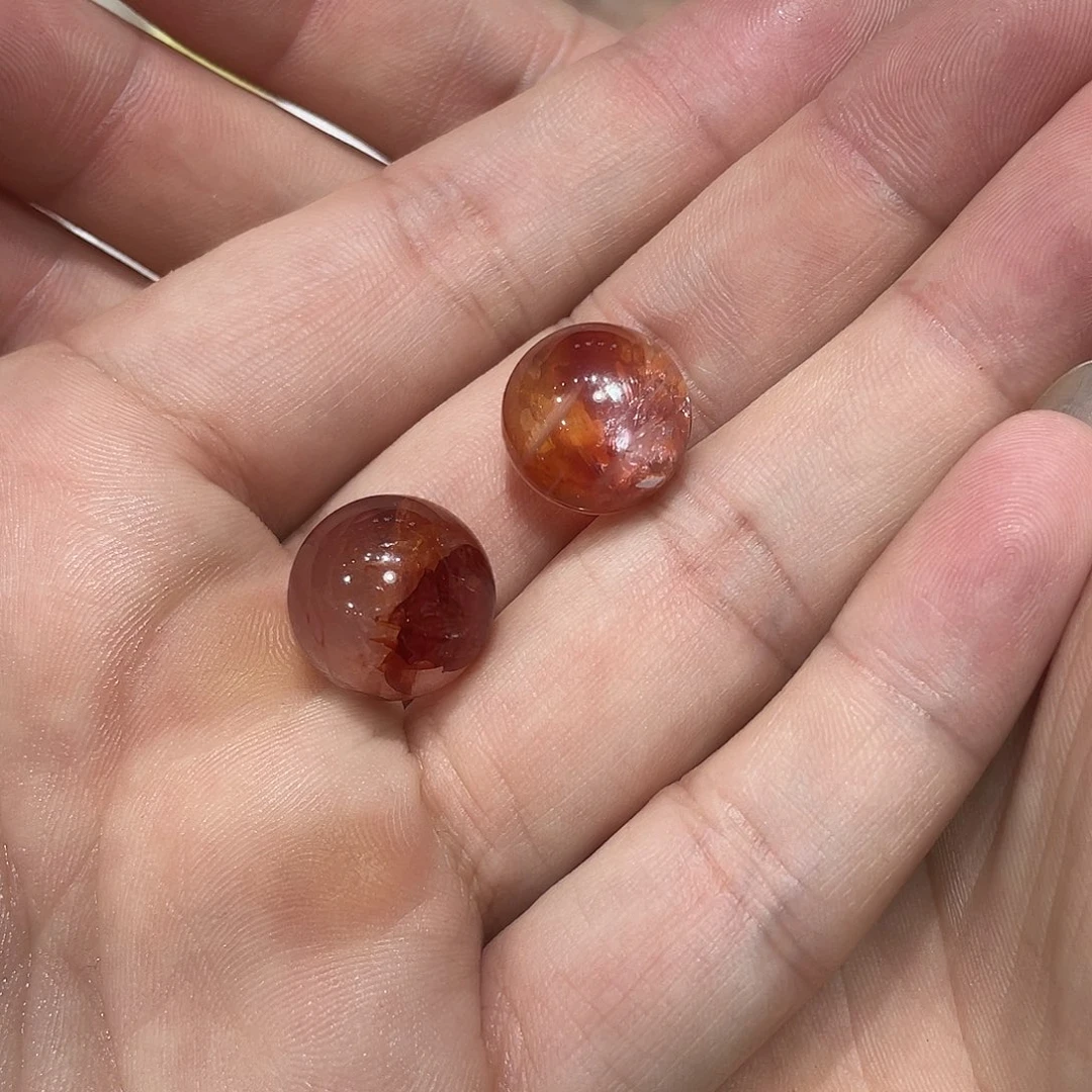 水晶珠宝半成品未镶嵌团*?打孔，不退不换