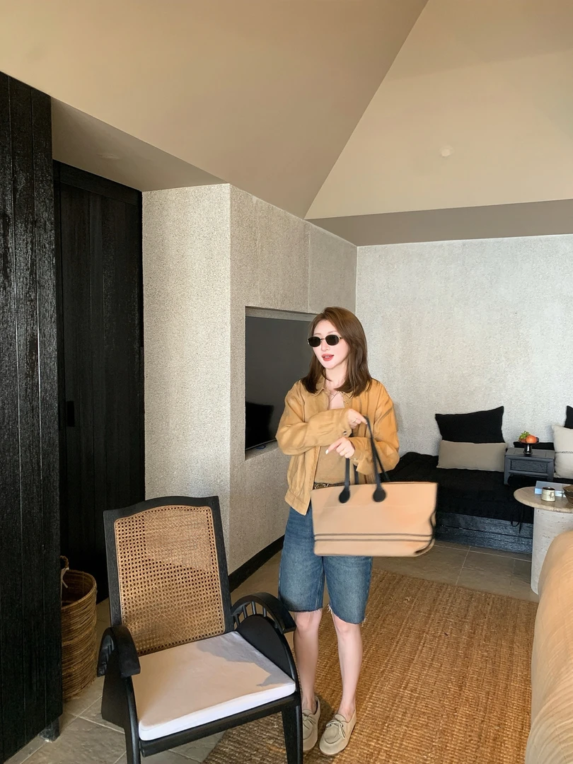 AIMURSE【曼哈顿】小众设计师 亚麻早秋新款百搭休闲外套 AM6955