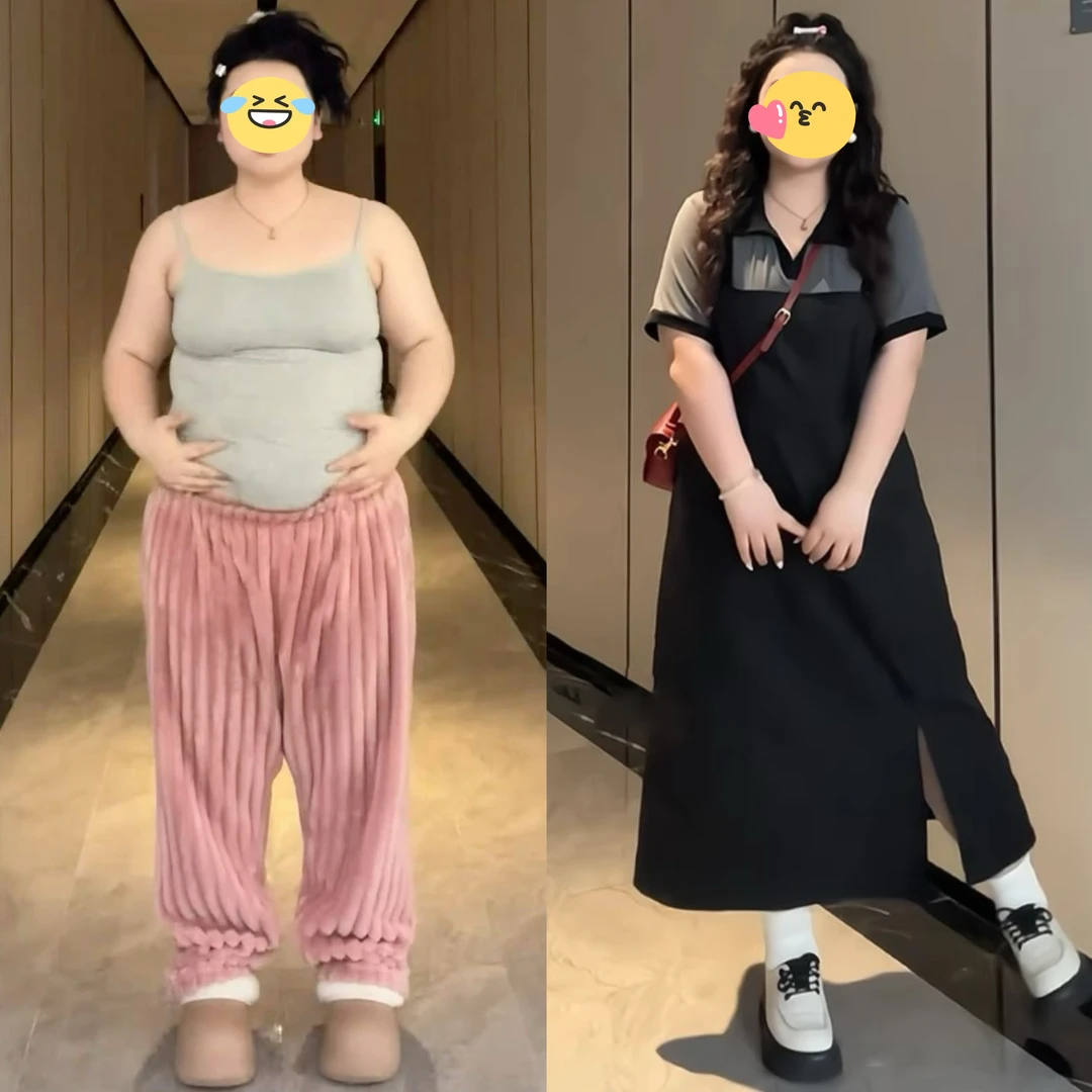 大码女装胖mm韩版假两件拼接背带连衣裙2025夏季显瘦遮肉减龄长裙