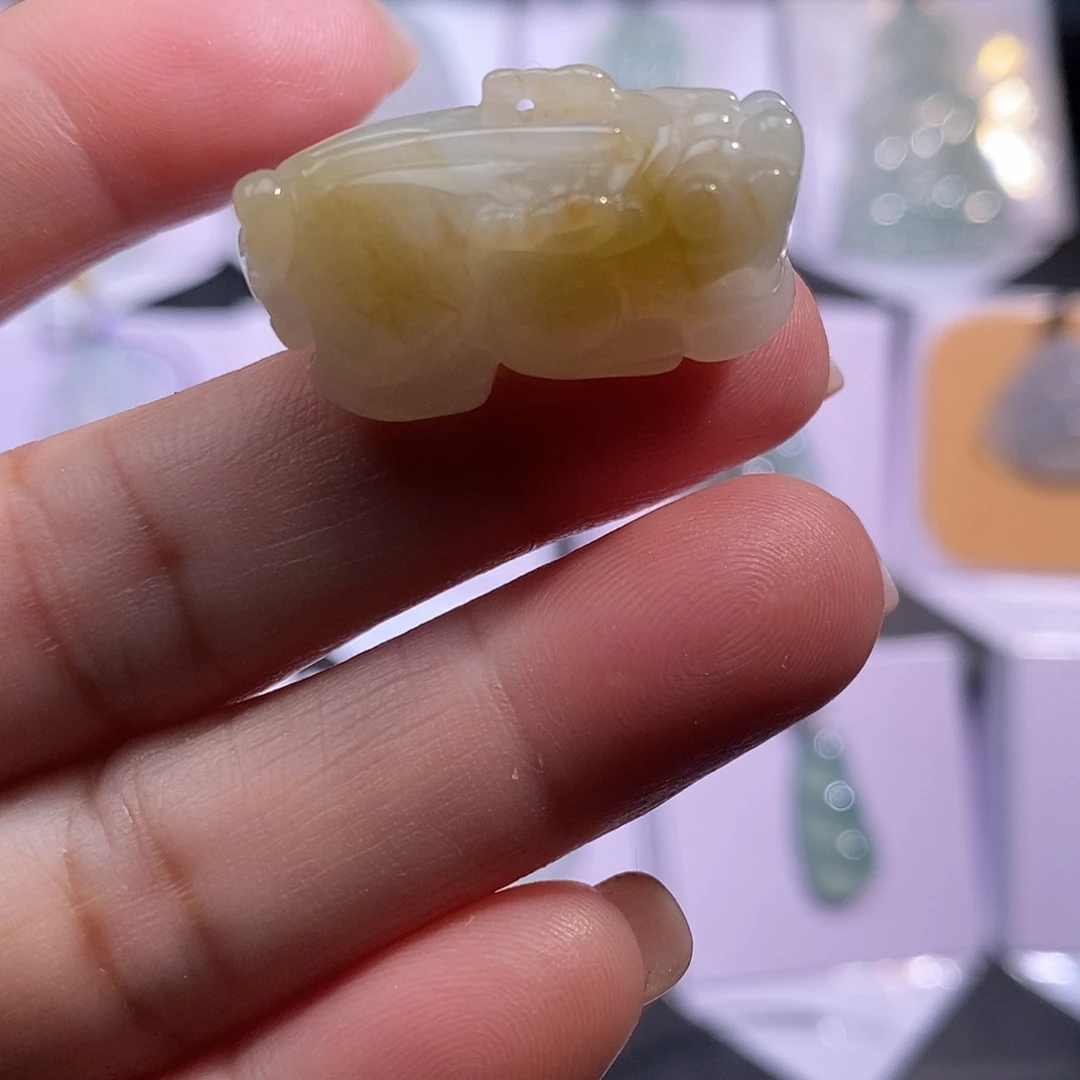 翡翠未镶嵌颈饰貔貅