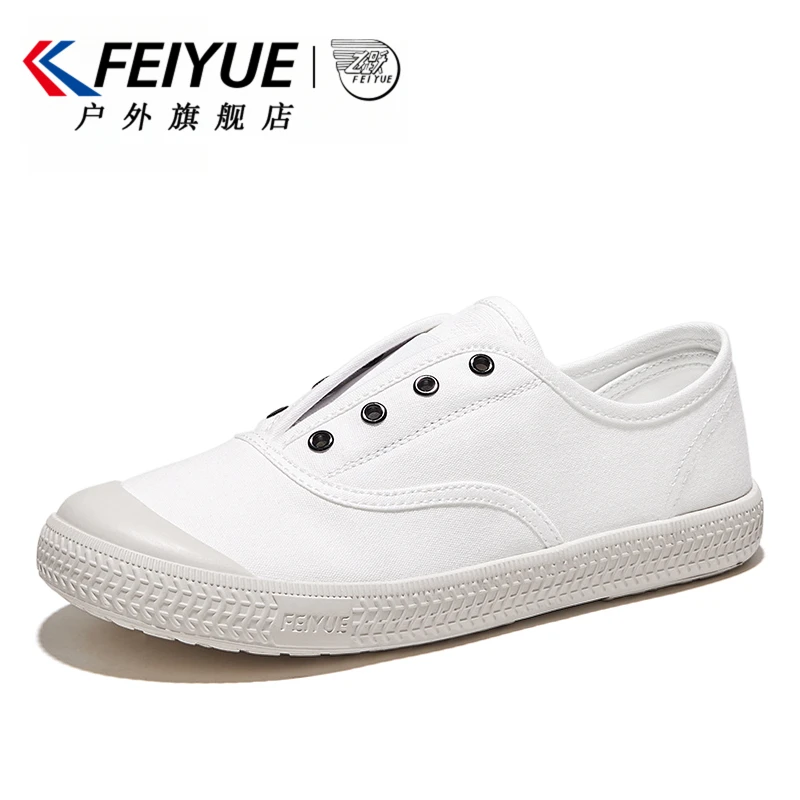 feiyue/飞跃帆布鞋2025夏季新款懒人一脚蹬休闲鞋舒适透气女鞋