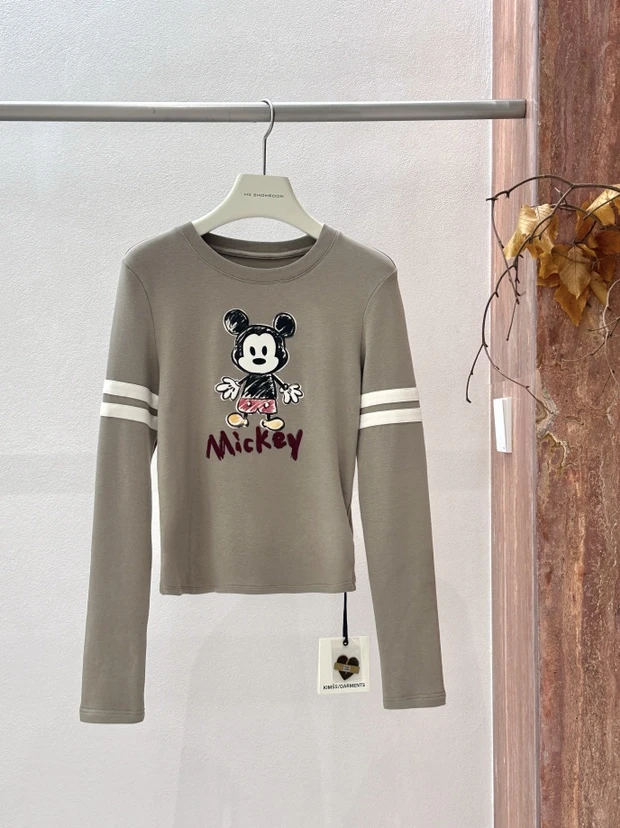 深圳南油高品#kimss家#25年新款米奇植绒印花T恤