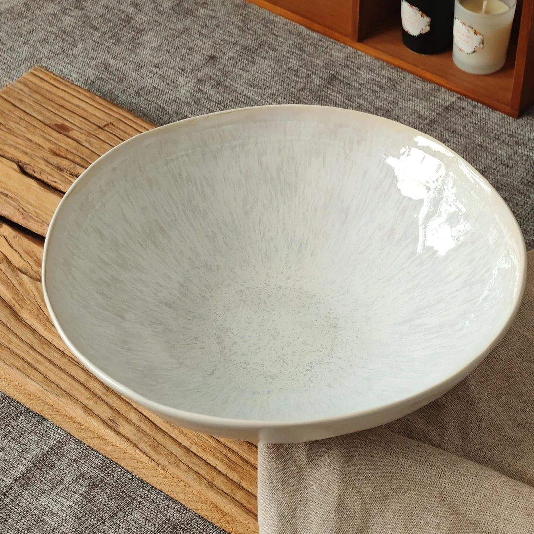 【瑕疵】陶瓷碗12英寸窑变高颜值家用汤面碗瓷碗大号大瓷碗