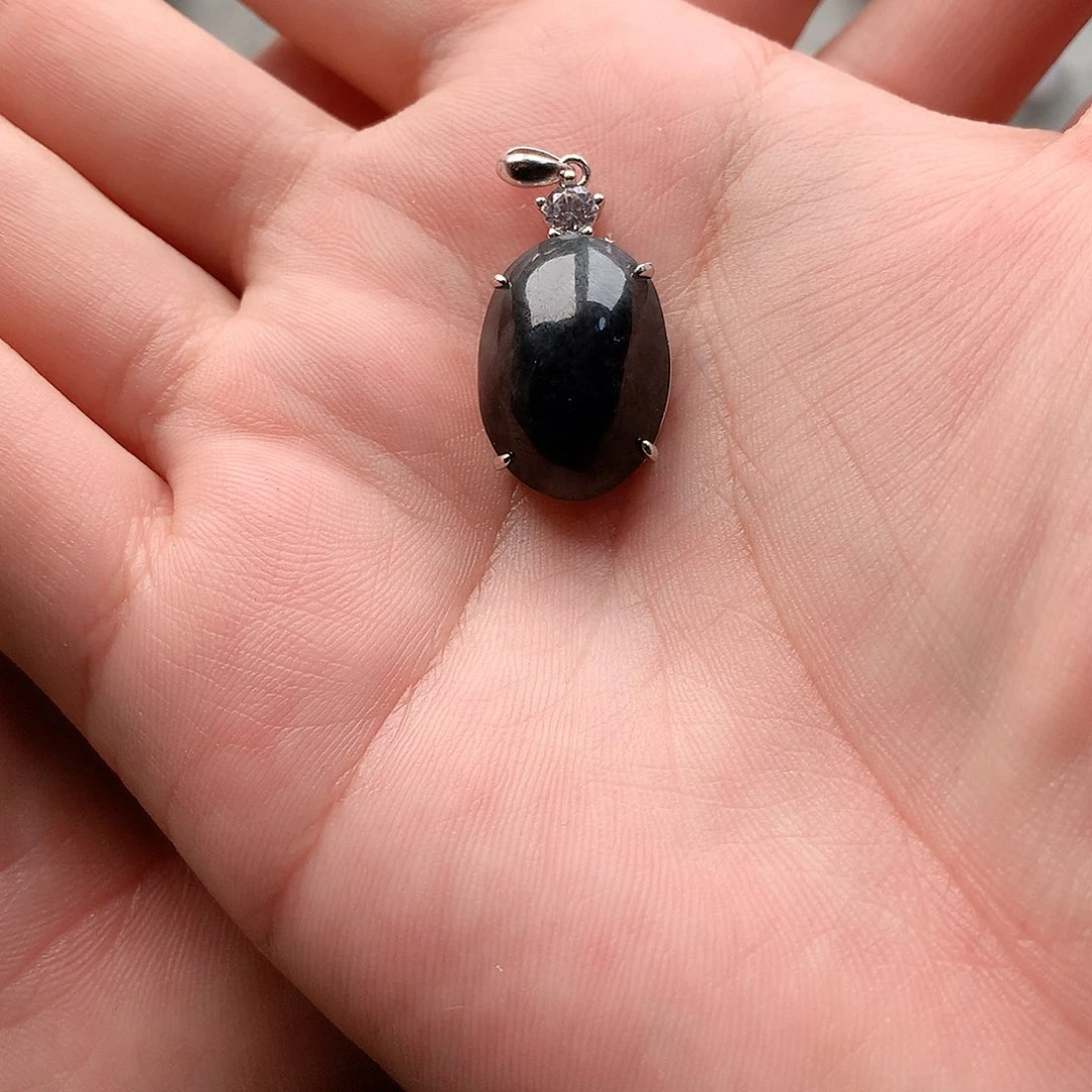 翡翠颈饰银S925镶嵌．****.0158