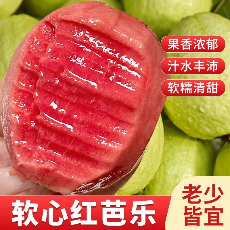 广西红心奶油芭乐新鲜水果软糯香甜正当应水果红心芭乐番石榴
