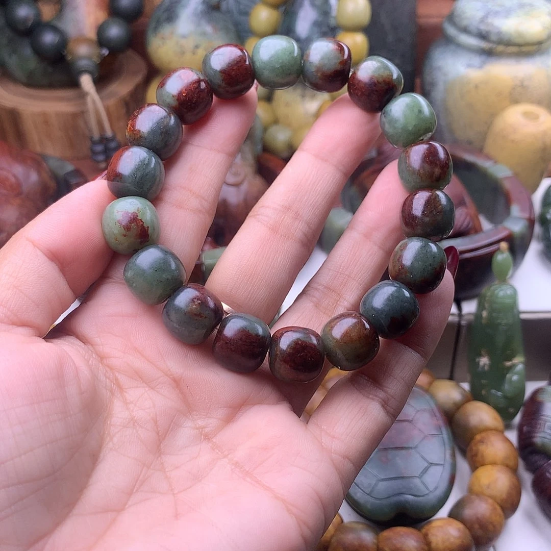 随***缘岫岩河磨玉（透闪石质玉）未镶嵌手串