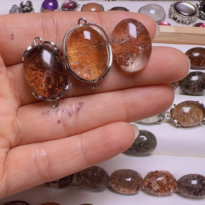 水晶手链银S800镀金镶嵌不****名