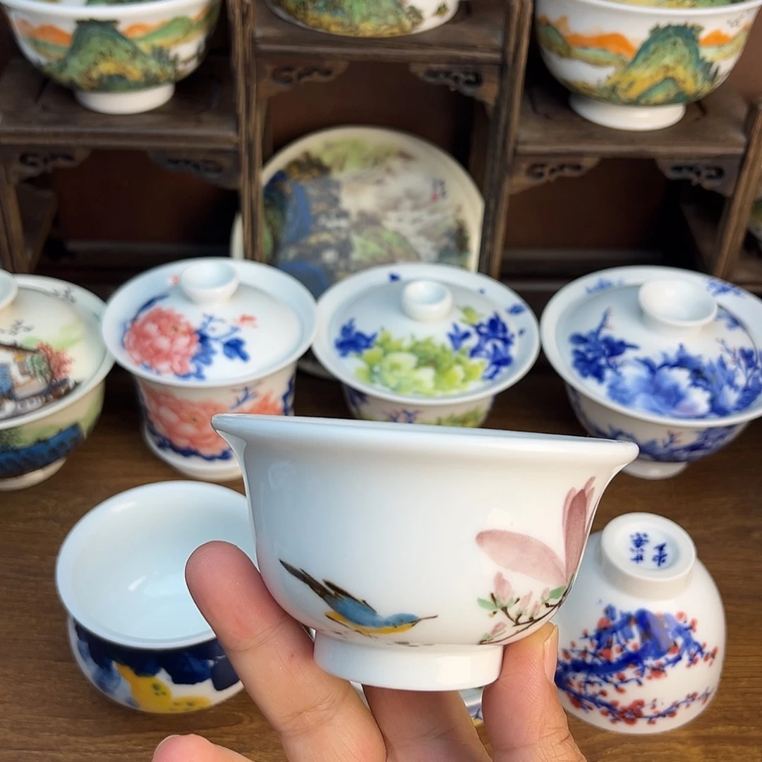 忠意堂釉下彩鸟语花香