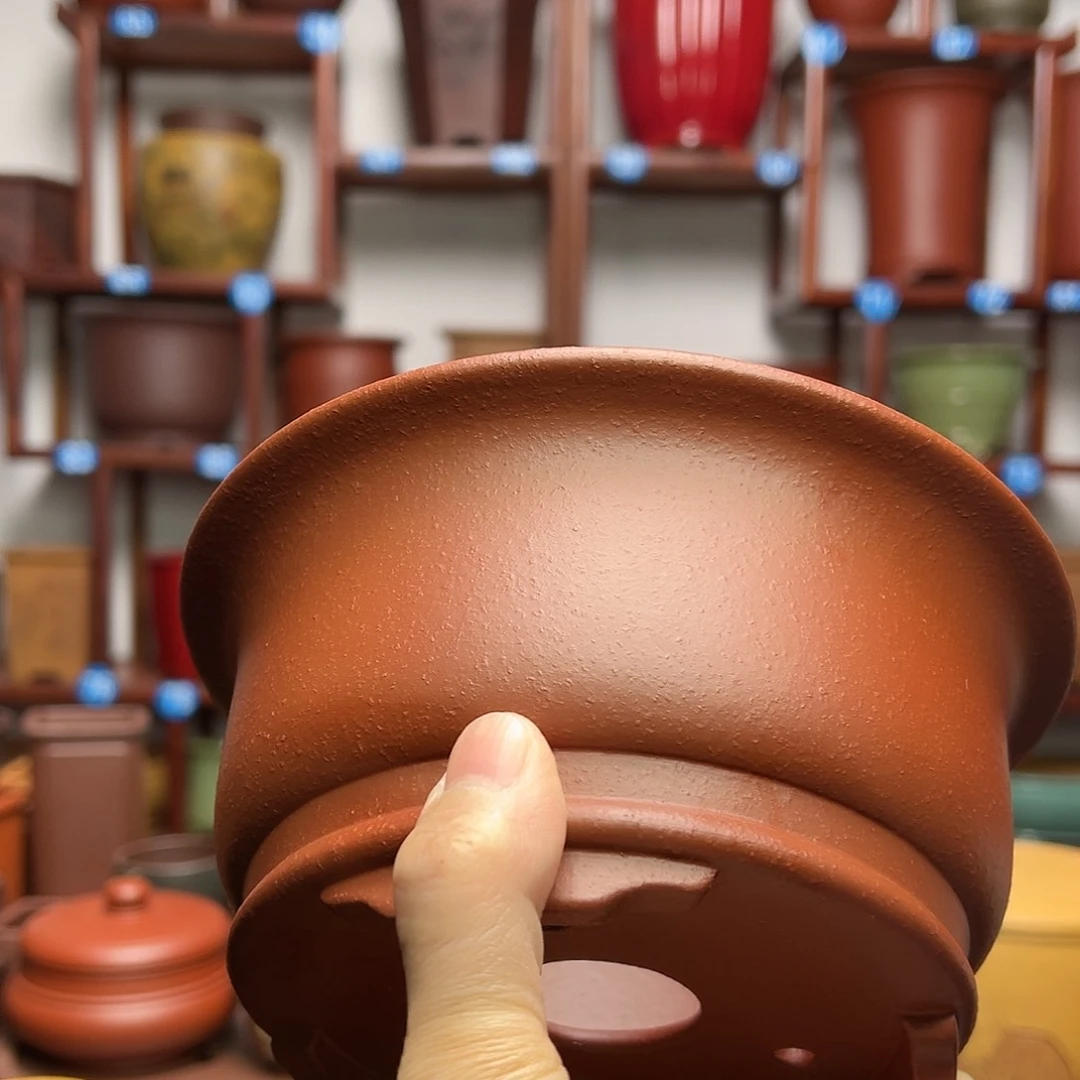 紫砂花盆行**疆圆盆花盆