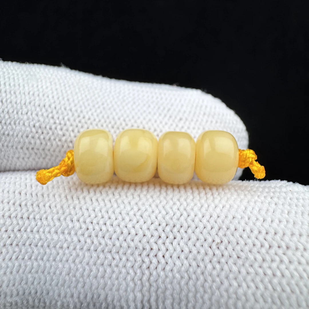 K3660天然原矿蜜蜡 隔珠7.3mm支持复检假一罚十