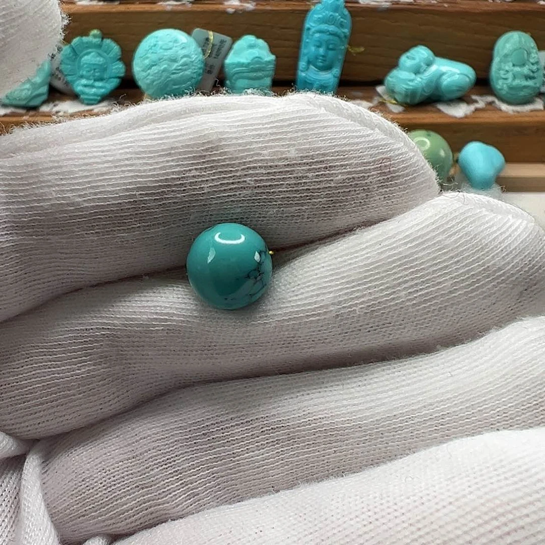 绿松石圆珠 未镶嵌