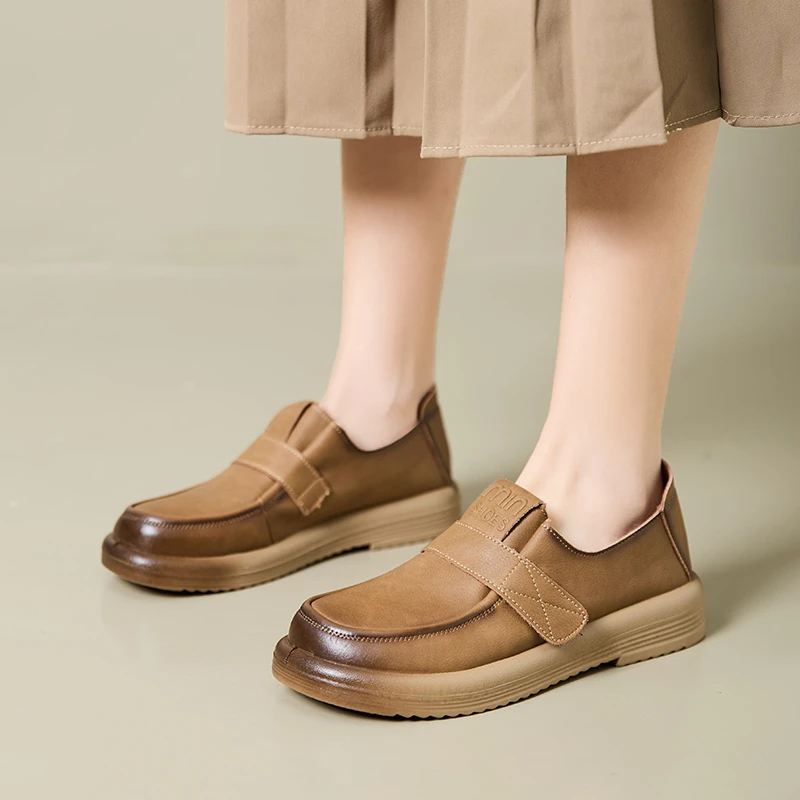 软底舒适乐福鞋平底休闲百搭复古英伦风单鞋秋季时尚女鞋厚底鞋子