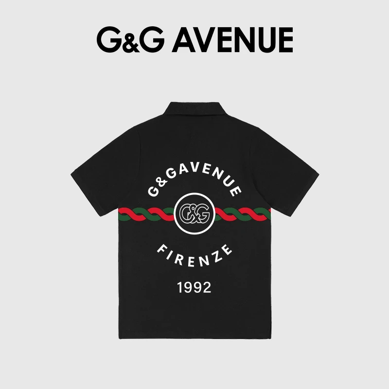 G&G AVENUE轻奢潮牌夏季新款男士商务休闲潮流翻领POLO衫短袖T恤