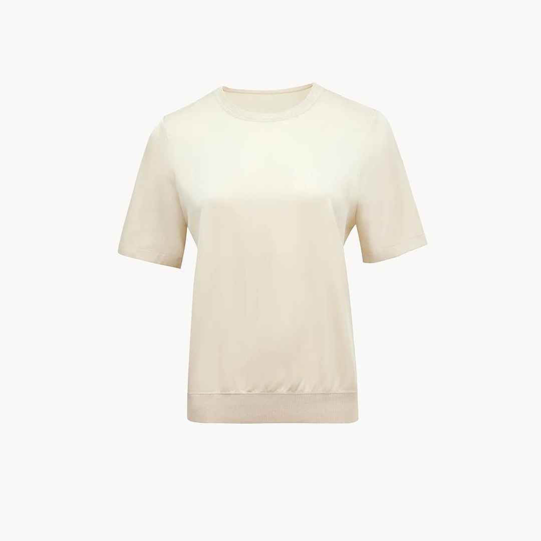 THE EASE【夏日衣橱】19姆米弹力双乔桑蚕丝T恤