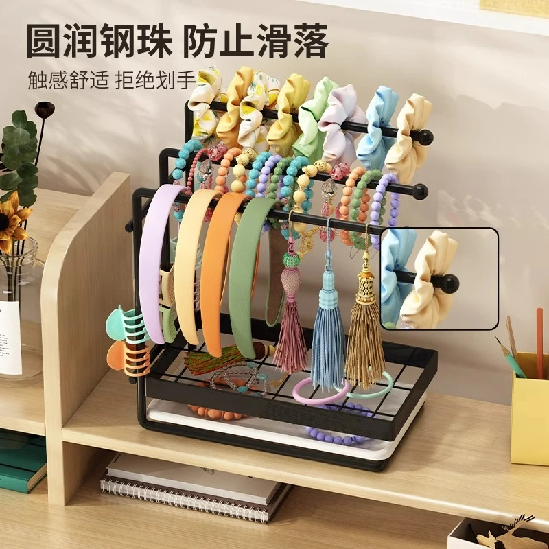 发箍收纳神器儿童发饰收拾发圈发夹抓夹鲨鱼夹饰品挂架手串展示架