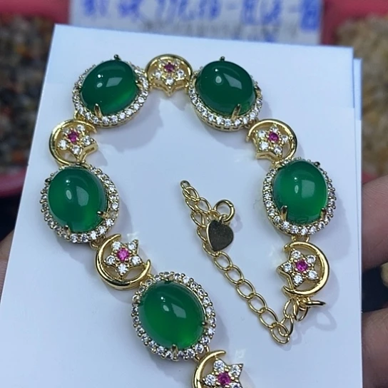 玛瑙/玉髓颈饰合金手链