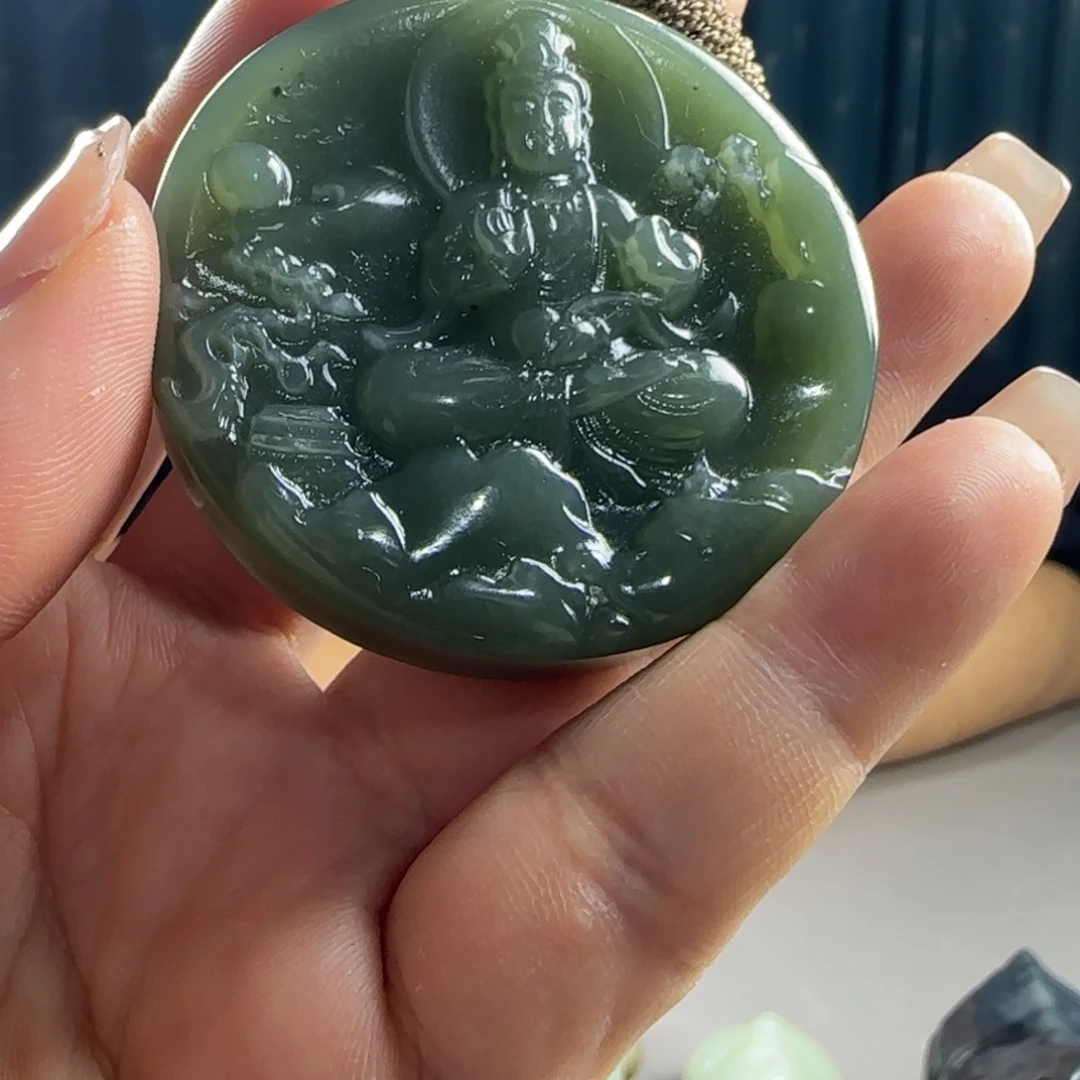 和田玉未镶嵌吊坠(不含链)