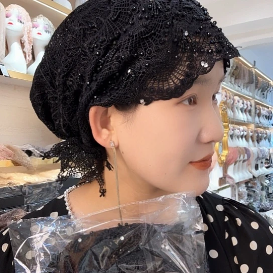 棉齐边丝带帽鱼尾款