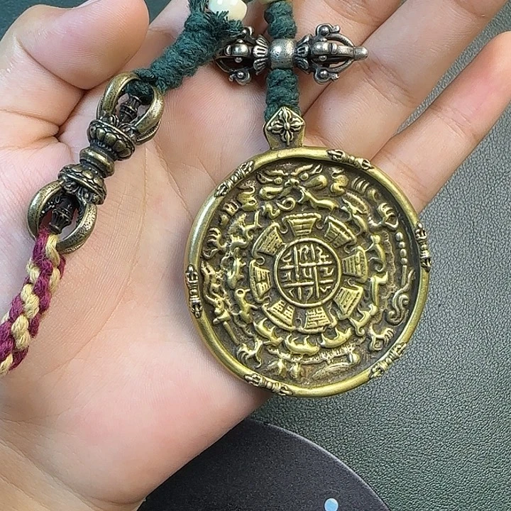 -***楊铜铁合金类藏传工艺品九宫八卦