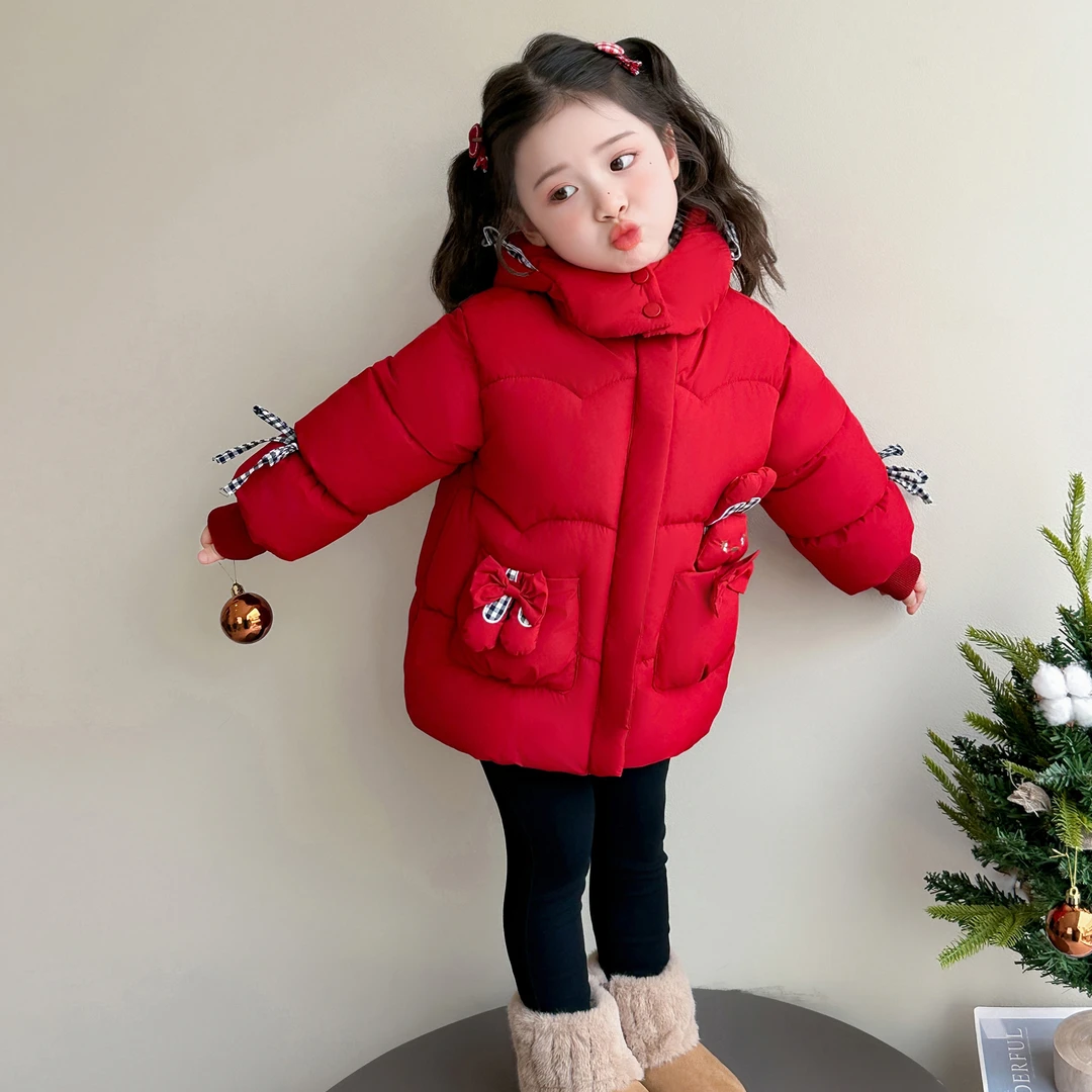 女童棉服冬季2025新款洋气加绒加厚冬装女宝宝棉衣超好看外套棉袄