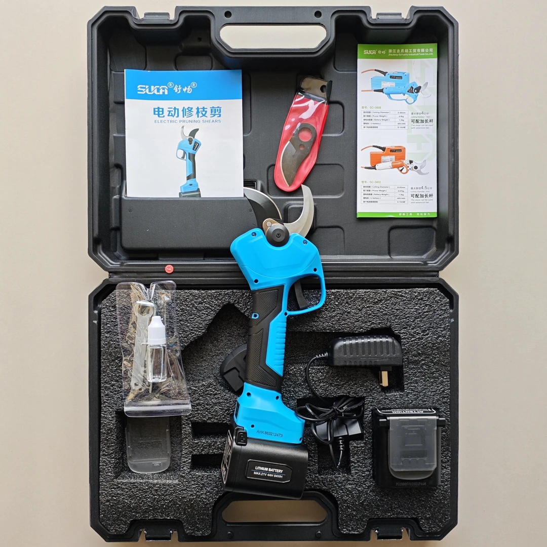 舒畅8632电动修枝剪 37枝条粗枝剪 果树修理电剪刀