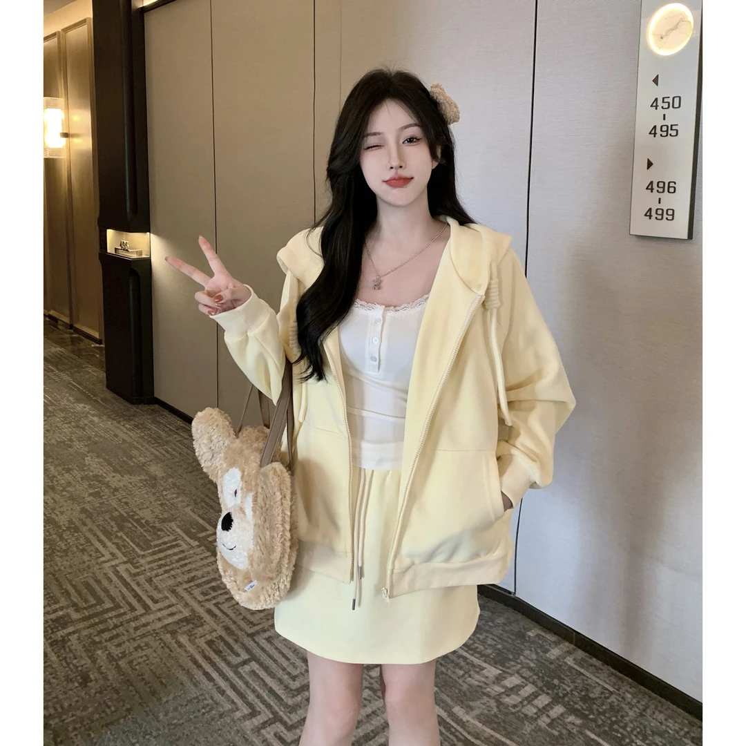 大码高克重奶呼呼连帽卫衣套装女2024新款爆款休闲韩版时尚小众百