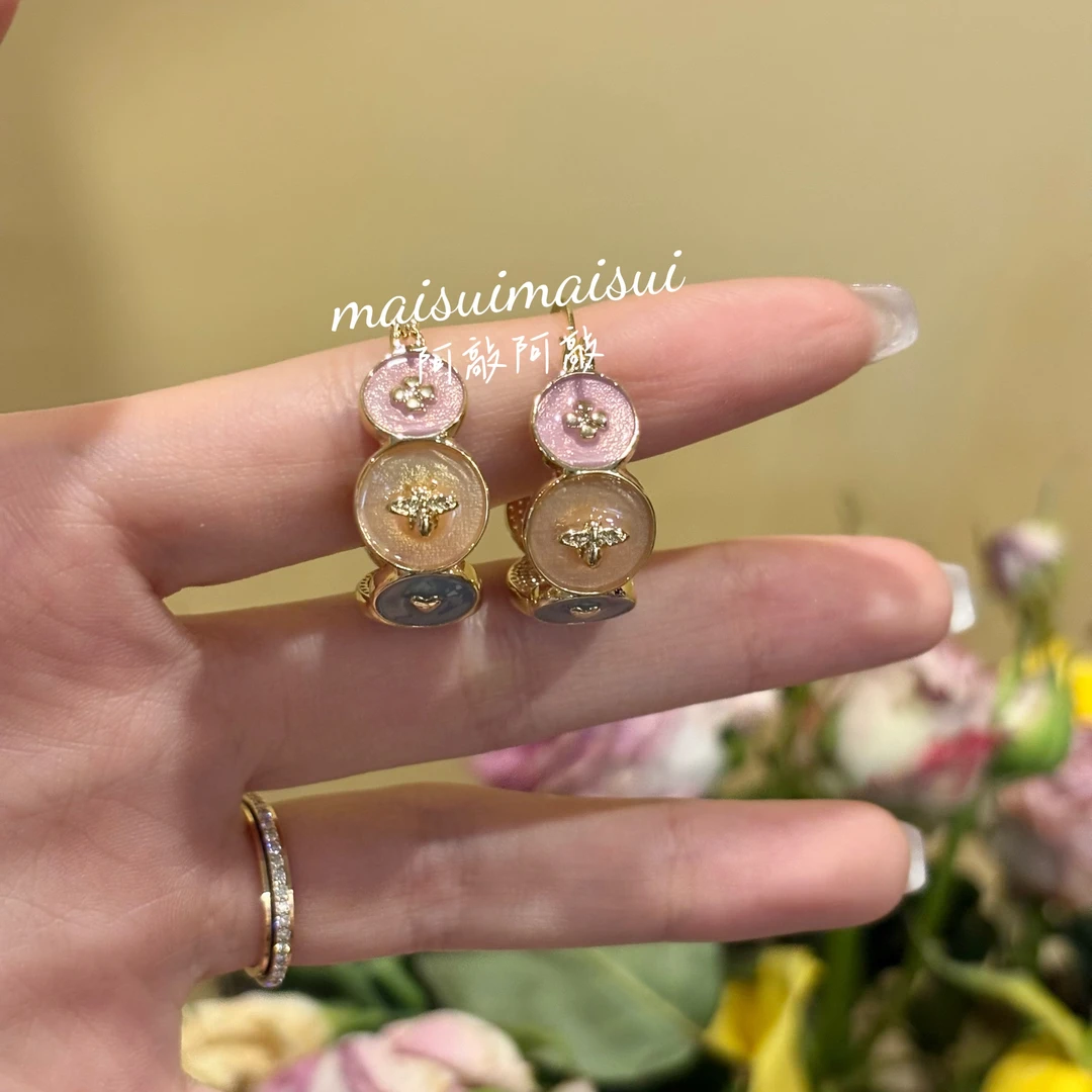 铜合金耳饰 【阿敲】A1401~925银针镀k金五角星耳环-麦穗头饰