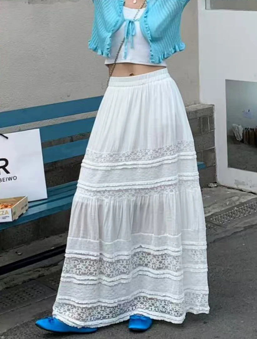 Z.X 设计款蕾丝拼接蛋糕裙 6637（K9）